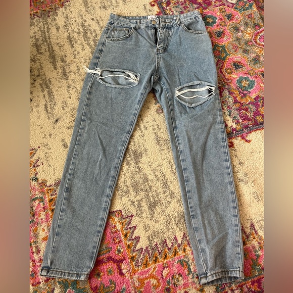 Princess Polly light wash jeans - Picture 1 of 3